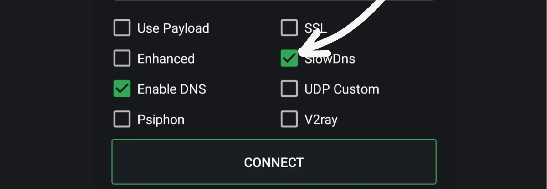 Connect Button Location