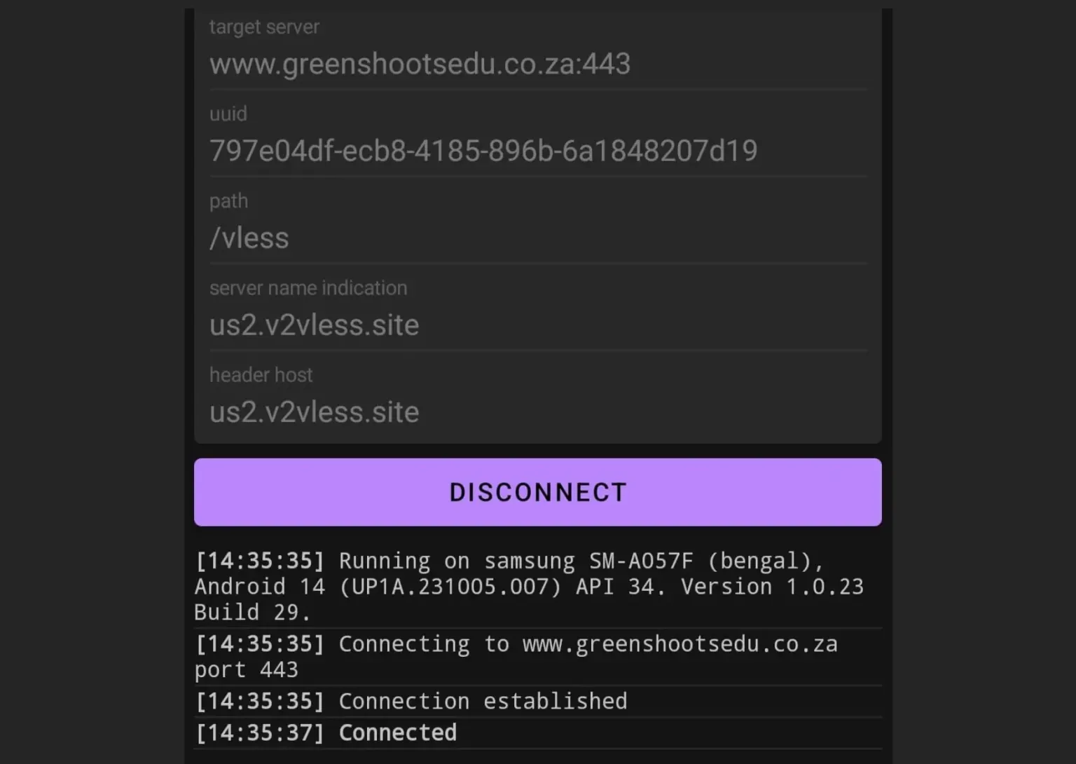 Successful Connection