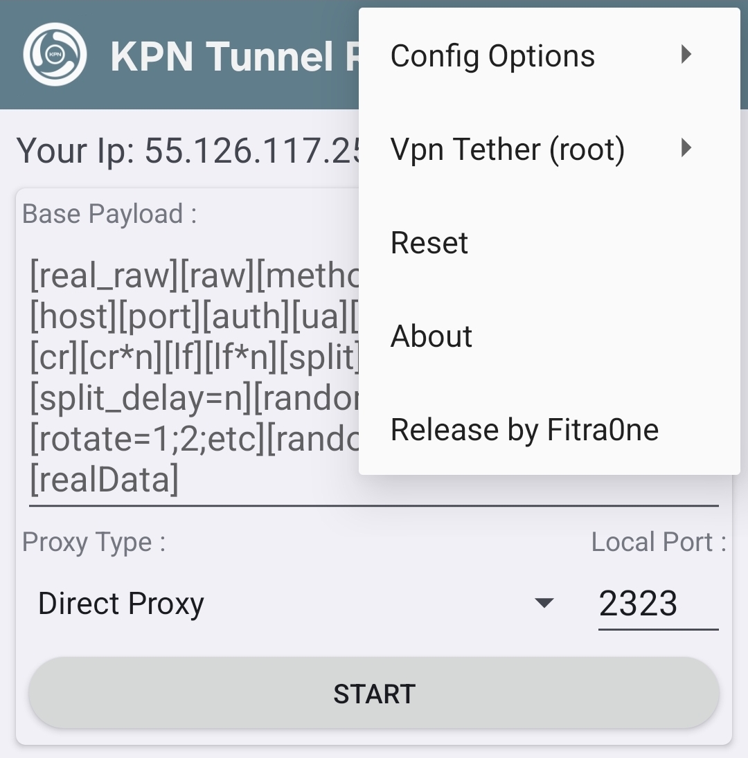Plus icon inside the app