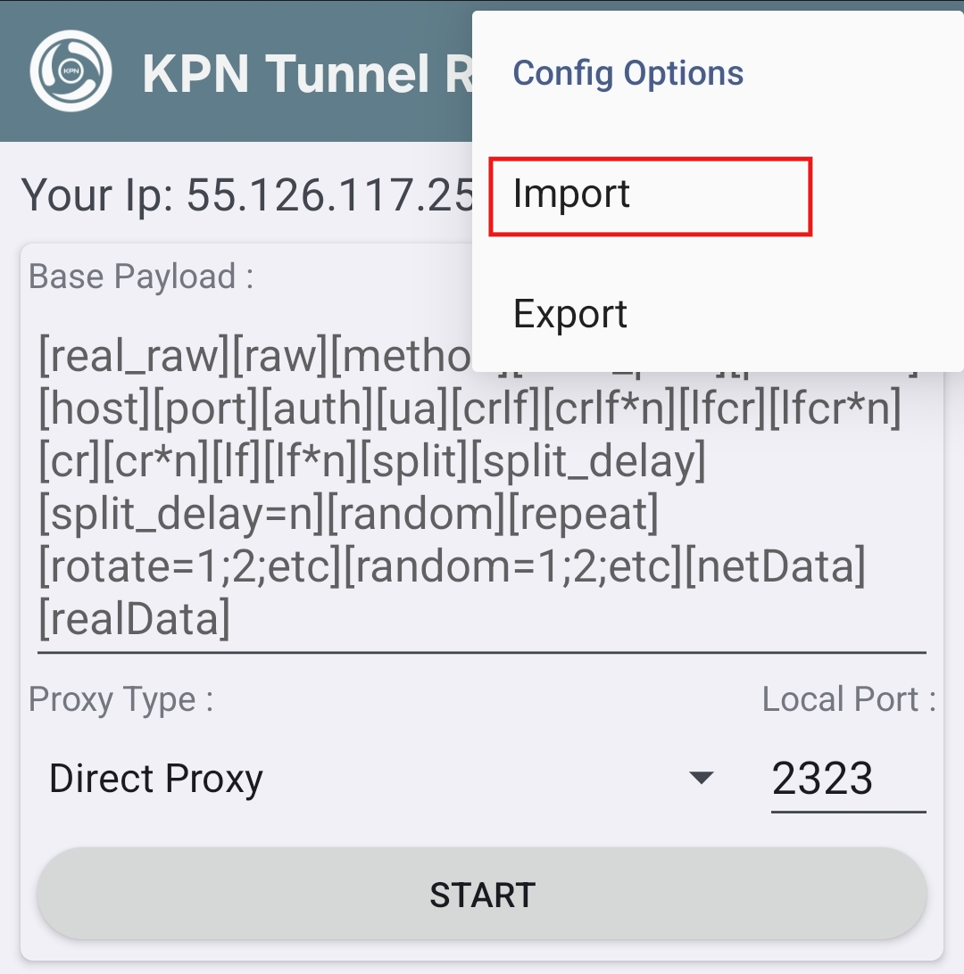 Import button in the unlocker