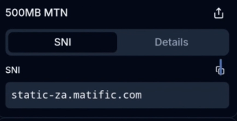 SNIHost website showing the SNI Host Generator tool