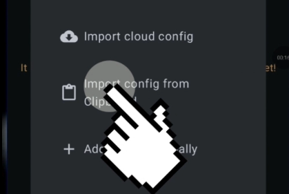 NPV Tunnel app showing Import from Clipboard → V2Ray Config