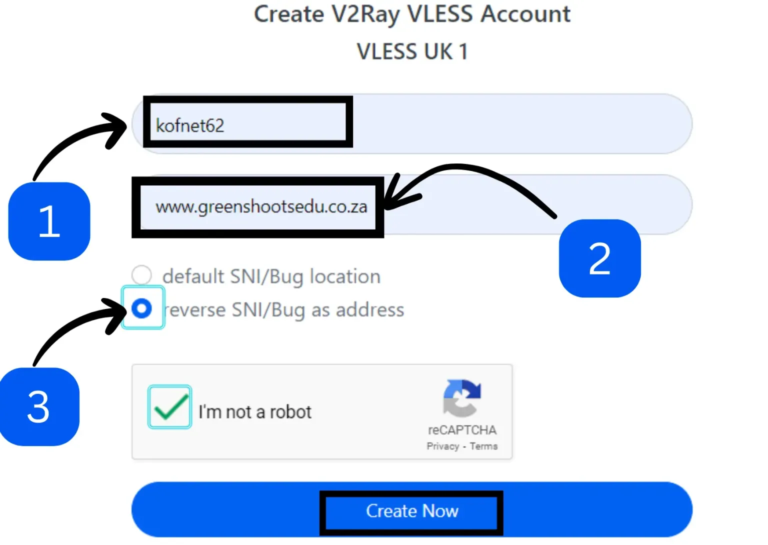 Server Creation Form