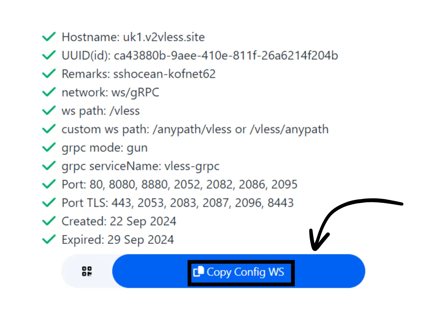 V2Ray Server Created Successfully